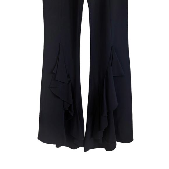 CUSHNIE ET OCHS FLARED RUFFLE SALSA PANTS - Picture 4 of 8
